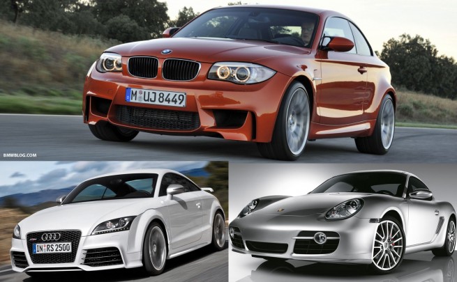 Comparatie: BMW 1M vs. Porsche Cayman S si Audi TT RS