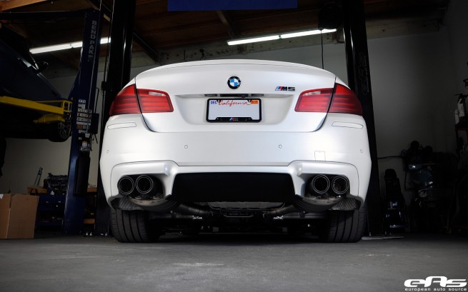 8372043416_02d3957ff6 Frozen White BMW F10 M5 Akrapovic Evolution Exhaust 12
