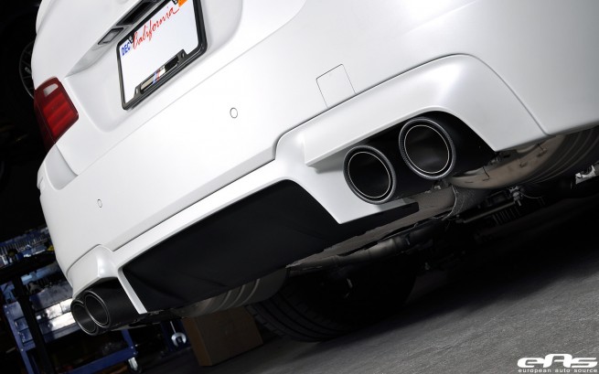 8372043552_dd2ba8cbde Frozen White BMW F10 M5 Akrapovic Evolution Exhaust 11