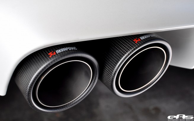 8372044880_3bf5216a99 Frozen White BMW F10 M5 Akrapovic Evolution Exhaust 03