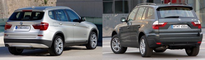 BMW-X3-F25-vs-X3-E83-Heck2