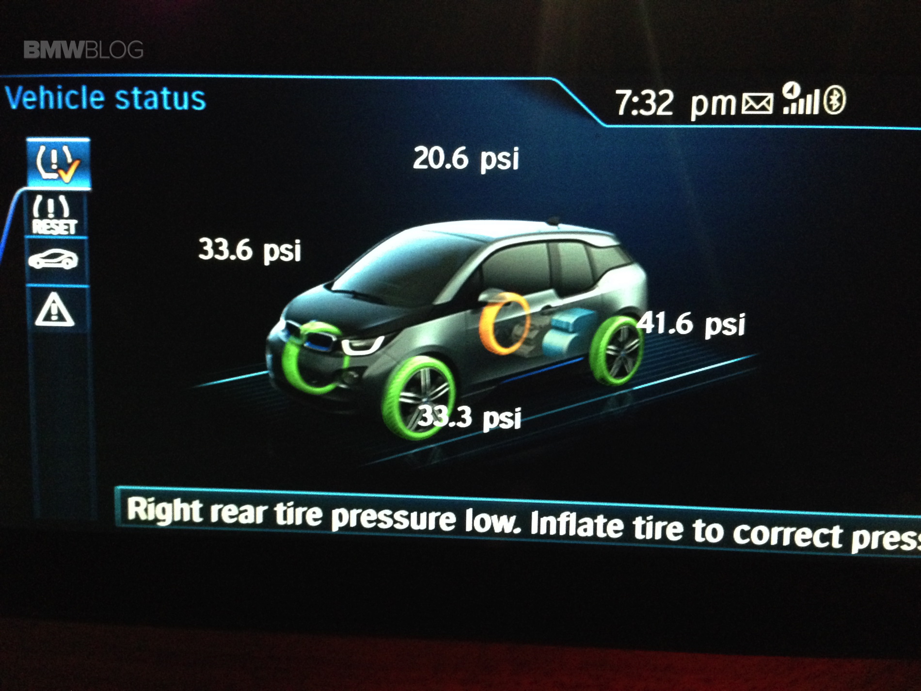 What tires come standard on bmw #7