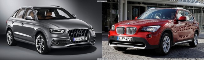 Bildvergleich-Audi-Q3-BMW-X1-Front1