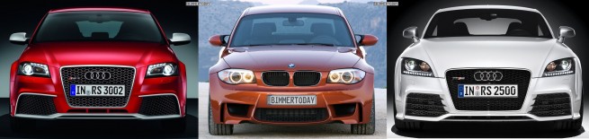 Bildvergleich-Audi-RS3-BMW-1er-M-Audi-TT-RS