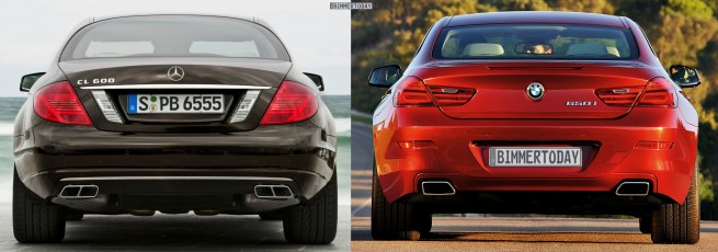 Bildvergleich-BMW-6er-Coupe-F13-Mercedes-CL-Heck