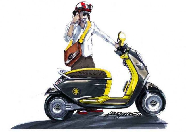 MINI-Scooter-E-Concept-Paris-2010-03. Is the MINI E Scooter Concept heading 