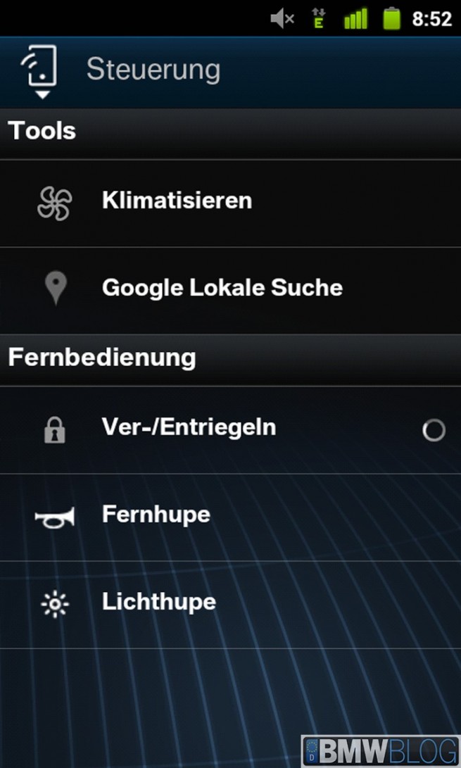 Remote climate control bmw