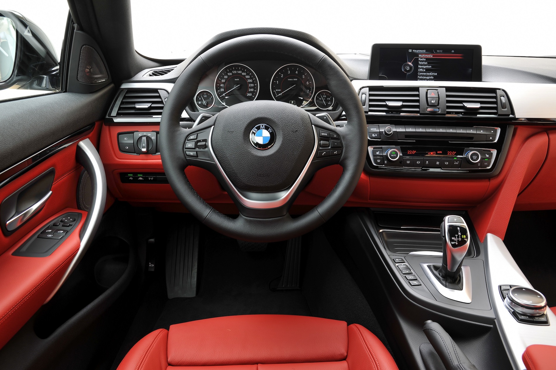 Bmw 1 series coupe red leather interior #2