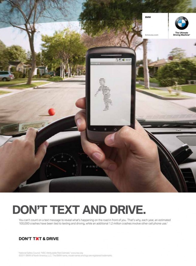 bmw-don't-text-drive-1 BMW launches Don’t Text and Drive campaign
