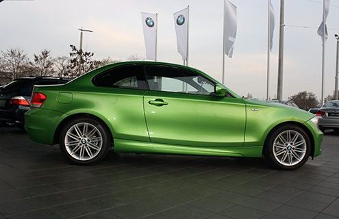 "Power Green Metallic" BMW 120i Coupe