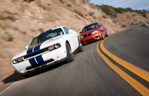 InsideLine Comparison Test: Dodge Challenger SRT8 vs. BMW 1M