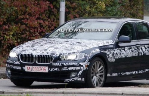 Black painted 2011 BMW 5 Series test mule spotted again