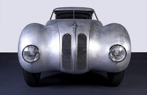 Return of the BMW 328 Kamm Coupé. World premiere of the racing car on Lake Como