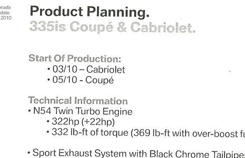 BMW 335is information leaked on the web