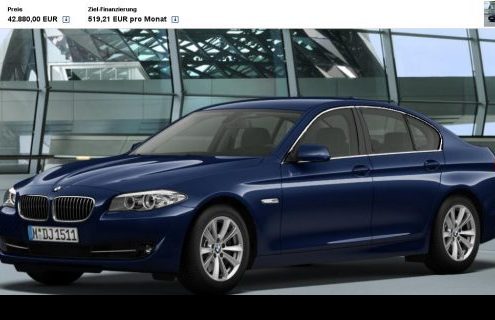 2011 BMW 5 Series German configurator now available on bmw.de