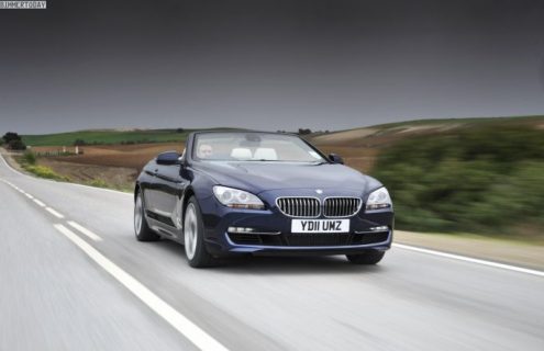 Photo Gallery: BMW 6 Series Convertible in Deep Sea Blue and Vermillion Red