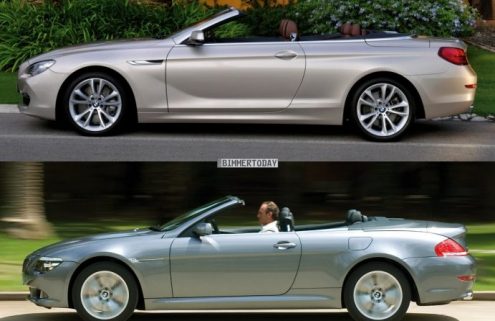 Photo Comparison: New BMW 6 Series and its predecessor E64