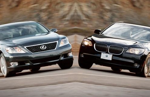 Edmunds tested 2010 Lexus LS 460 Sport vs. 2009 BMW 750i Sport