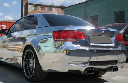 BMW M3 with Full Chrome Paint 