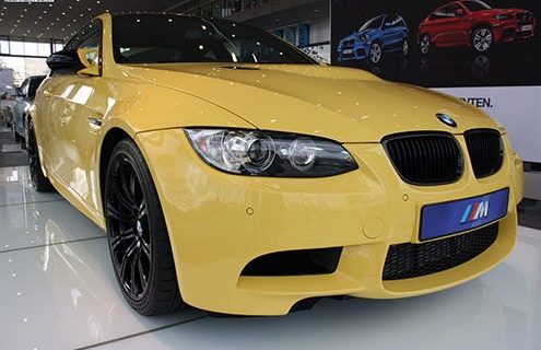 BMW M3 Coupe in Dakar Yellow