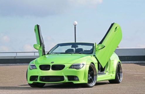 CLP Automotive BMW 6 Series in "green mint" paint and Lambo doors