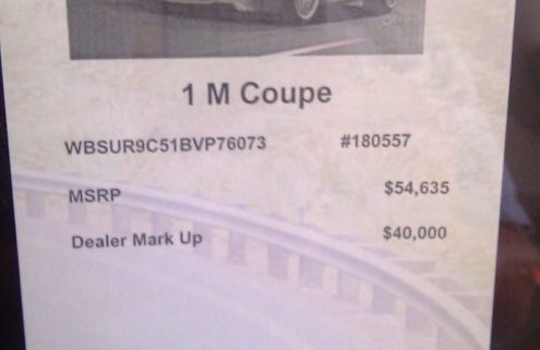 BMW dealer marks up the 1M by $40,000