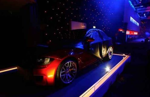 BMW 1 Series M Coupe shows its front and rear bumper