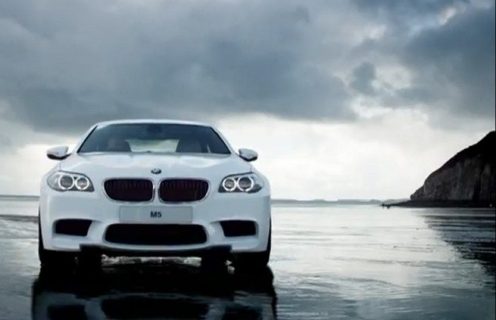Video: New BMW M5 hits the beach in Wales