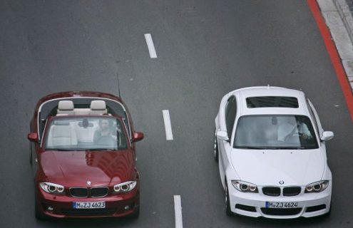 BMW 1 Series Convertible and Coupe facelift unveiled during a photoshoot