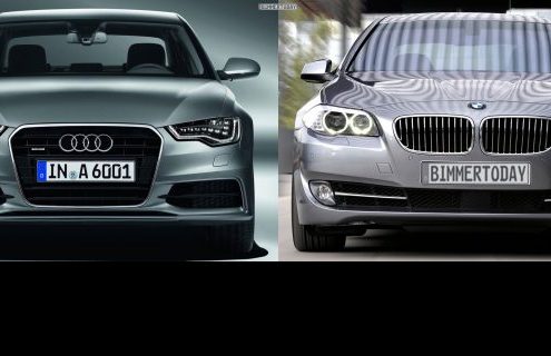 Photo Comparison: New 2012 Audi A6 vs. 2011 BMW 5 Series
