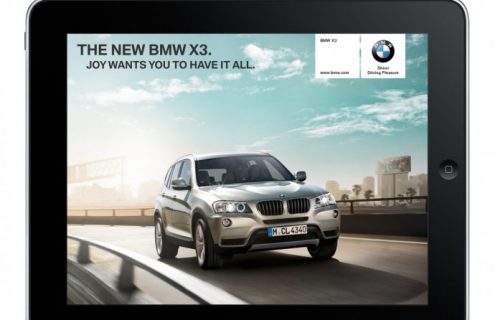 The new BMW X3 on the iPad
