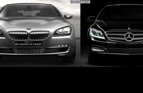 Photo Comparison: BMW 6 Series Coupe Concept vs. Mercedes-Benz CL