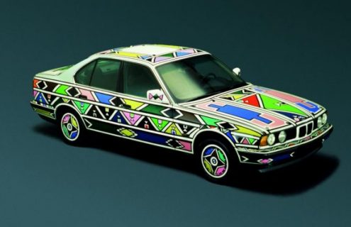 BMW 525i Art Car by Esther Mahlangu at Museum of Arts and Design in New York City