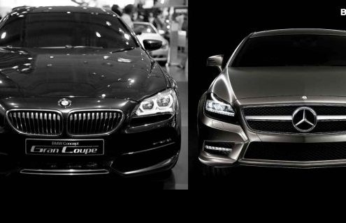 Photo Comparison: BMW Gran Coupe vs. 2012 Mercedes-Benz CLS