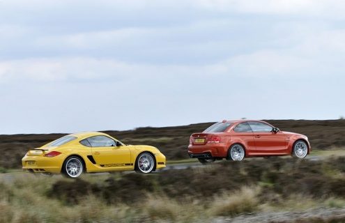 Car clash: BMW 1 Series M Coupe vs. Porsche Cayman R