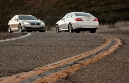 InsideLine Video: 2011 Infiniti M56 vs. 2011 BMW 550i Comparison Test
