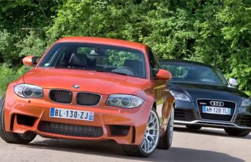 Video: BMW 1 Series M vs. Audi TT RS on track