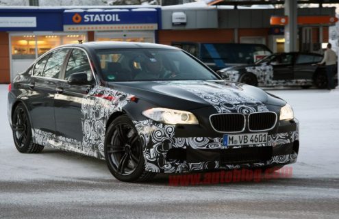 New round of the BMW M5 spyshots F10 in black