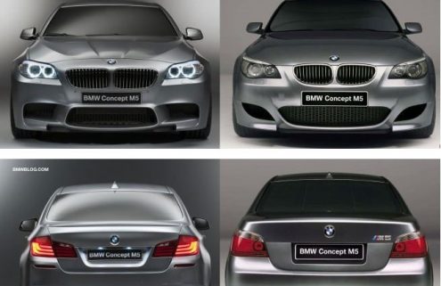 Photo Comparison: BMW E60 M5 Concept vs. F10 M5 Concept