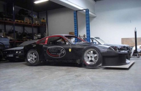 Carbon-Fiber Drift Ferrari 550 GTR gets a BMW V8 engine