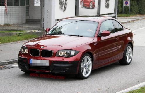 BMW 1 Series Coupe facelift spied