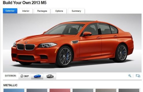 2013 BMW M5 Online Configurator Now Online