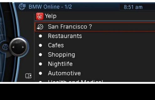 YELP now in your BMW