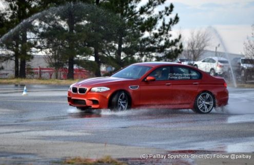 Video: F10 BMW M5 Driven By Performance Center Instructor on Small Wet Skid Pad