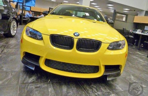 2011 Dakar Yellow/Carbon BMW M3 at SoCal Dealership
