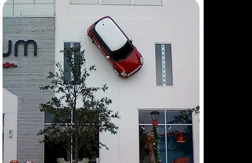 Houston Issues Ticket To A MINI Cooper Parked On A Wall