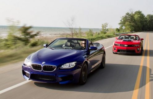 Car and Driver: 2013 Chevrolet Camaro ZL1 Convertible vs. 2012 BMW M6 Convertible 