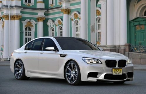 BMW M7 with carbon fiber roof rendered