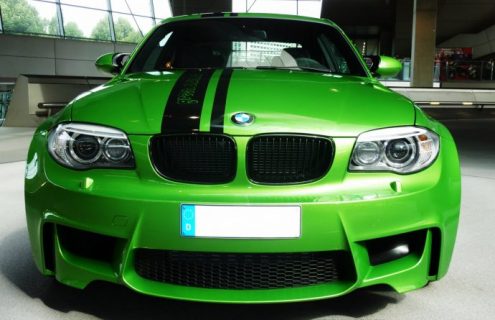 “Green Mamba” BMW 1M in display at BMW Welt