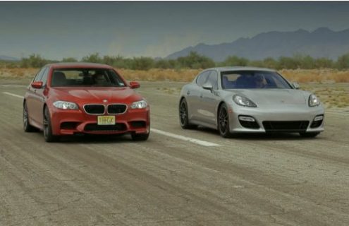 Video: F10 BMW M5 vs Porsche Panamera GTS